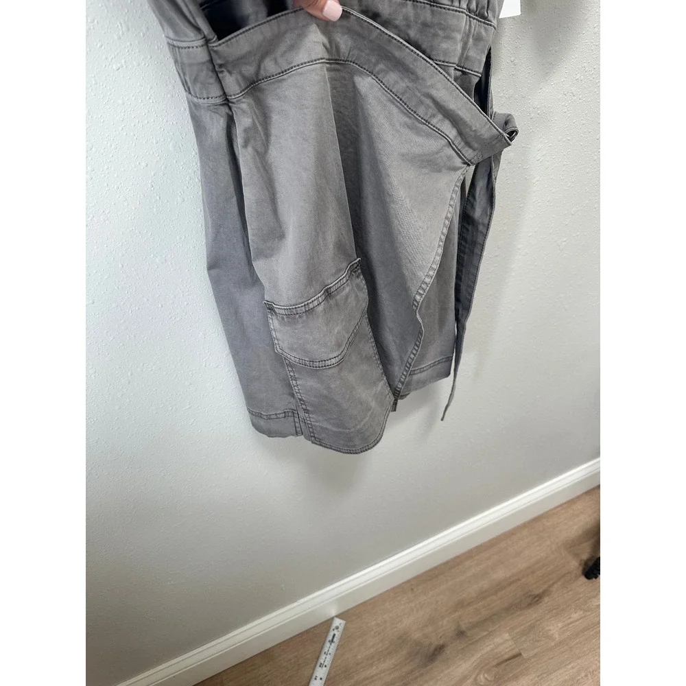 Abercrombie & Fitch Romper Womens‎ MT Grey Utility Wrap Front Garment Dyed NWT
